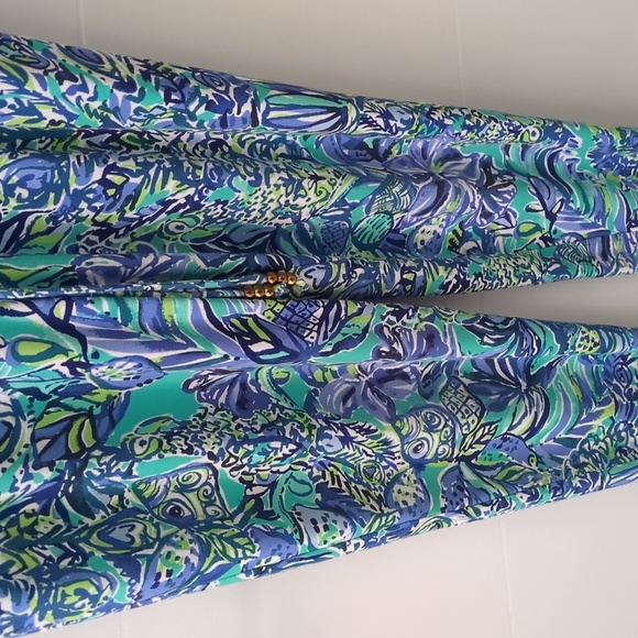 Lily Pulitzer Paulina Bennett Blue Stretchy Beachy Women's Jumpsuit Sz M - Picture 5 of 11